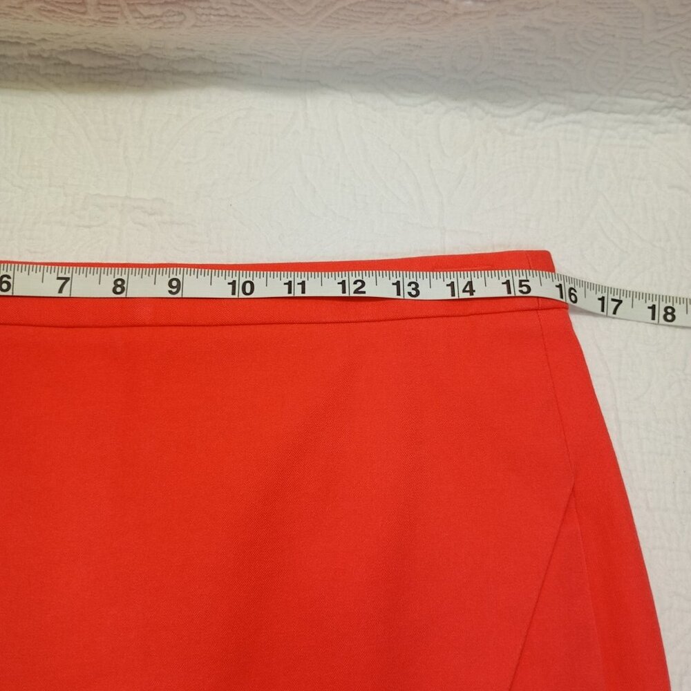 Banana Republic Skirt Size 6 Coral Wrap Pencil Cotton Blend Womens - Picture 8 of 9